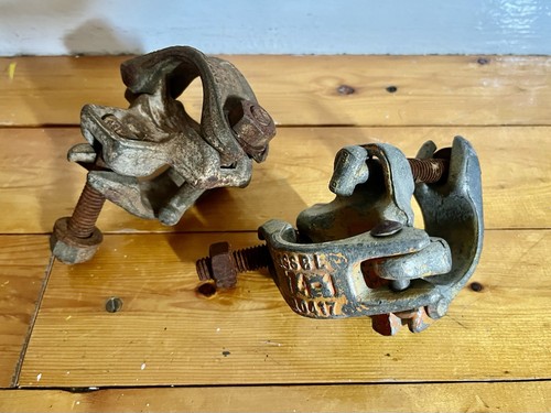 Vintage scaffold clips - 2x,