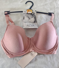 EX M&S Underwired Full Cup Bra Color Bright Coral Size 32D Ref 95