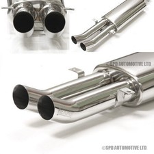 CLASSIC MINI FLETCHER TWIN 2.5" DTM CENTRE EXIT EXHAUST BACK BOX STAINLESS X3001