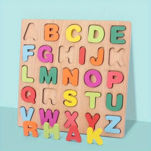 Wooden alphabet puzzle - 3d,