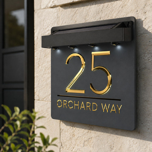 Laser house number plaques - laser,