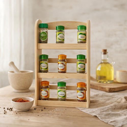 Spice rack wooden - wooden, holder