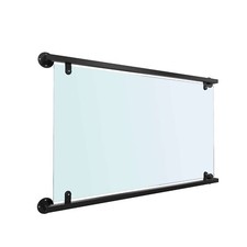 Aysgarth Glass & Steel Modern Juliet Balcony  - Toughened Laminated Glass Panel