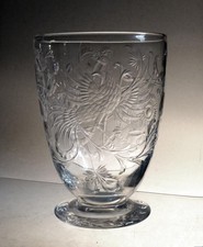 Thomas Webb & Sons Vintage Cut Rock Crystal Tumbler Glasses x 2. Signed G H Pope