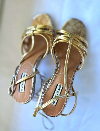 River island gold strappy - island,