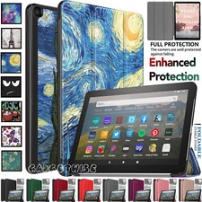 Leather Smart Stand Hard Shell Case Cover For AMAZON Kindle Fire HD 8 Inch 2020