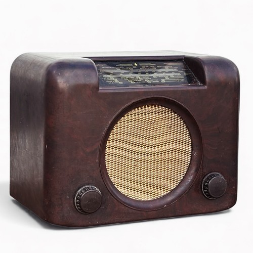 Art deco bakelite valve radio - art,