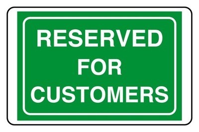 Reserved parking customers - reserved,