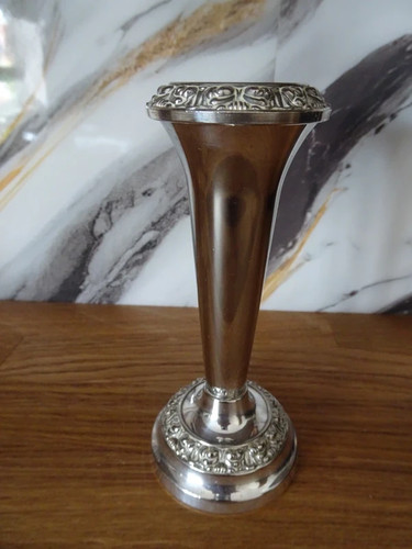 Silver plated bud posy vase - plated,