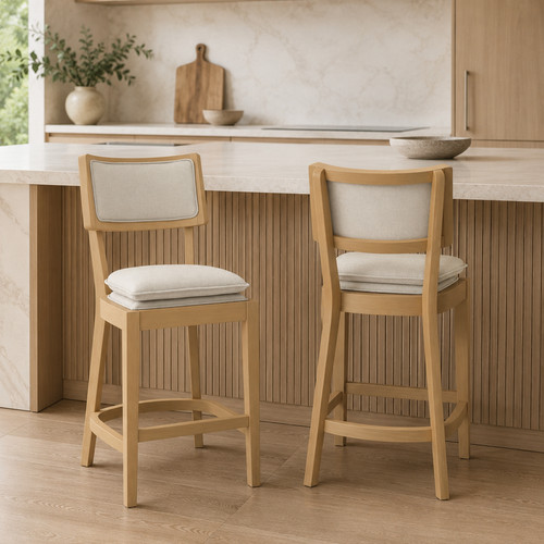 Meg counter stool - counter, linen