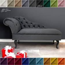 Chaise Longue Chesterfield Sofa White Cream Accent Chair Lucian Tufted Lounge