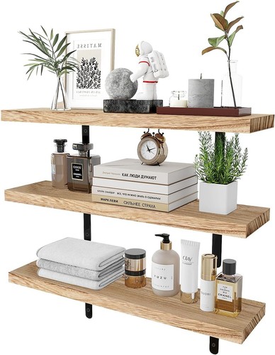 60cm rustic wooden floating - 60cm,