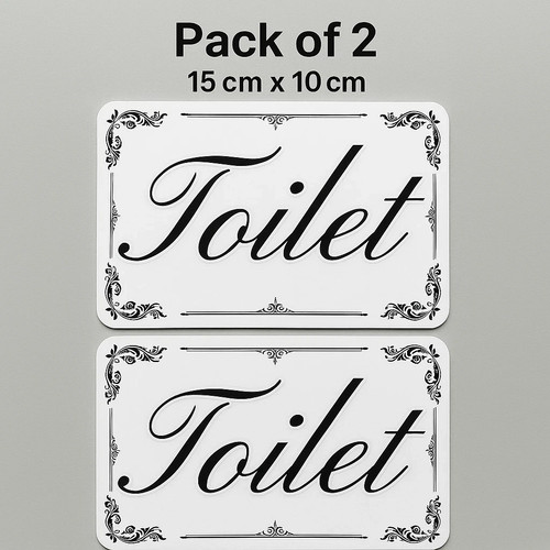 Sticker toilet door sign - x,