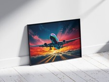 TRIPPY AIRPLANE JET POSTER
