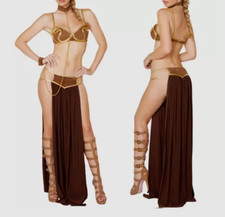 Women Princess Leia Slave Costume Adult Sexy Star Wars Dress Fancy Dress UK