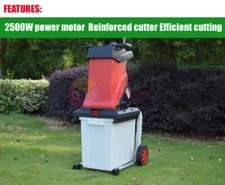 2500W 220V Electric Garden Branch Crusher Chipper Tree Shredder Leaf Pulverizer