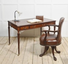 Mahogany three drawer - three, writing