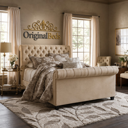 Original sleigh bed frame - original,