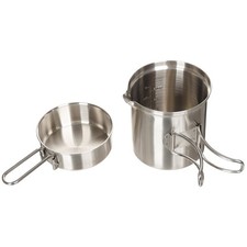 Fox Outdoors Mess Kit Stainless Steel Pot Pan Soup Coffee Tea Camping