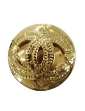 CHANEL CC Logos Circle Earrings 94P Clip-On Gold Vintage One Side Only