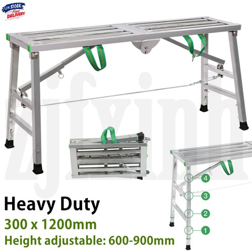 Folding hop work platform - up,