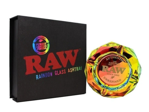 Raw crystal glass ashtray - crystal,