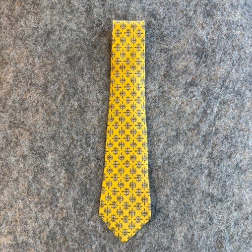 Hermes silk tie - tie, yellow