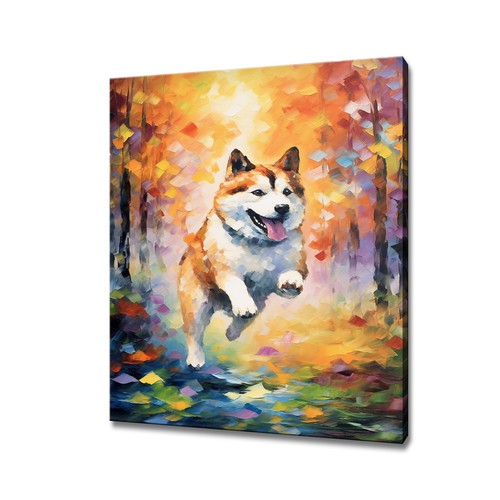 Akita dog colourful animal - colourful,