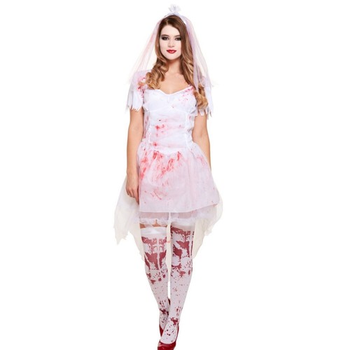 Bloody bride halloween costume - halloween,