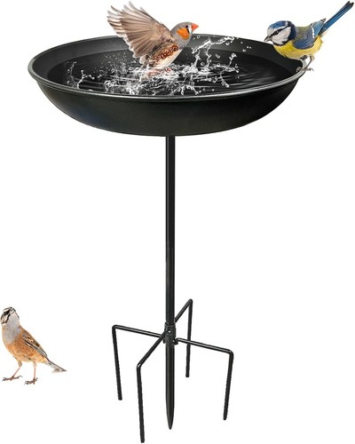 Metal bird bath - metal,
