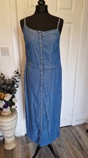 Warehouse Size 12 strappy button up denim dress