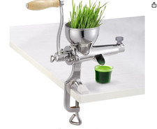 Manual Wheatgrass Juicer Heavy Duty Stainless Steel Leafy Green Juicer DIY 