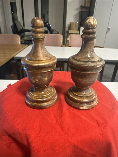 Pair vintage wooden - of,