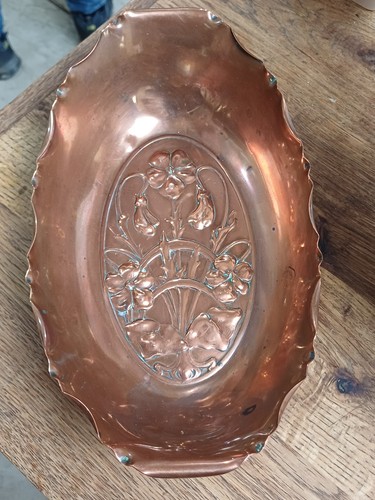Art nouveau copper - copper, dish
