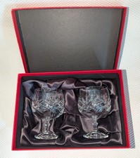 Pair of Boxed Bohemia Crystal
