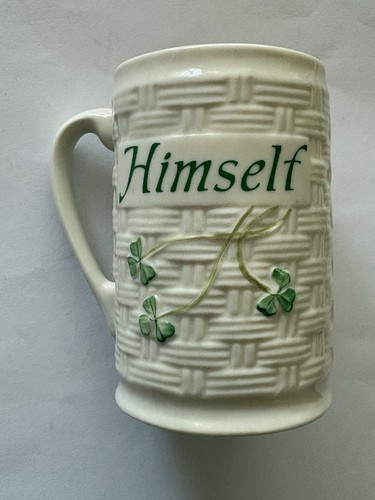 Belleek porcelain himself mug - porcelain,
