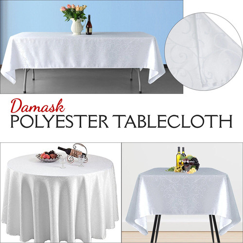 Damask tablecloth round - damask,