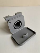 28mm Grey Waste Water Outlet Socket + Flap Connector Caravan Motorhome 81330