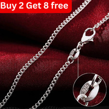 UK GENUINE 925 SILVER CURB