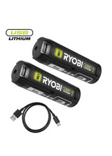 2 X RYOBI RB420 4V USB Lithium