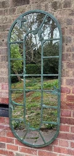 Large oval green mirror - green,