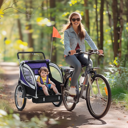 Baby bike trailer with - bike,