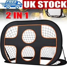 Kid's Portable Pop-up Football Goal  2 in 1 Foldable Garden Soccer Training Net