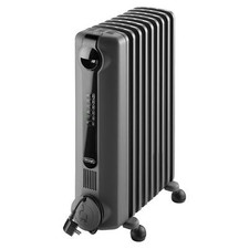 Delonghi Oil Filled Radiator, 2000W Electric Heater, Grey, TRRS0920E