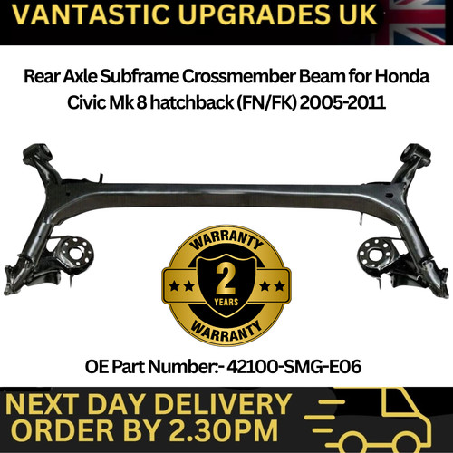 Rear axle subframe crossmember - axle,