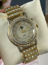 Kirks Folly Ladies Watch boxed Japan movt Jewells 64 L Gold Tone Evening 753