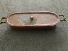 Vintage Copper and Brass Fish Kettle