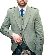 Lovat Green Argyle Kilt Jacket