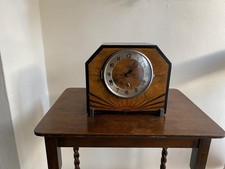 Beautiful Antique Sun Burst Art Deco Mantel Clock Working, Chime Not Functioning