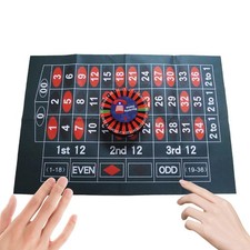 Portable Roulette Table Set Electronic Roulette Game Gambling Supplies and Mat
